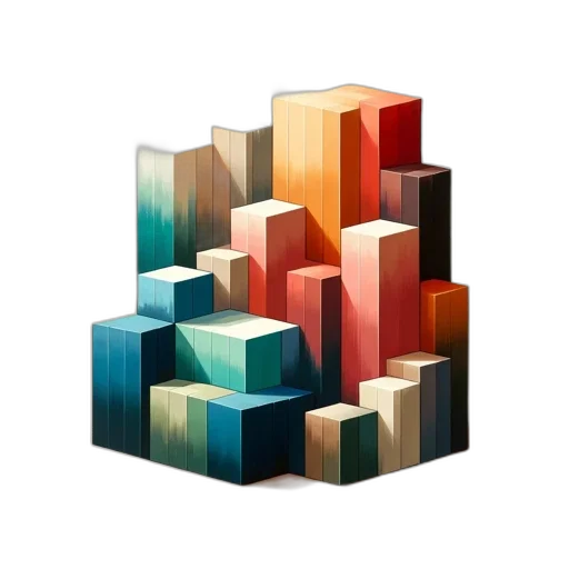 furniture, building, 3d render, pixel art, concept art, photorealistic, colorful, earth tones transparent PNG cut-out