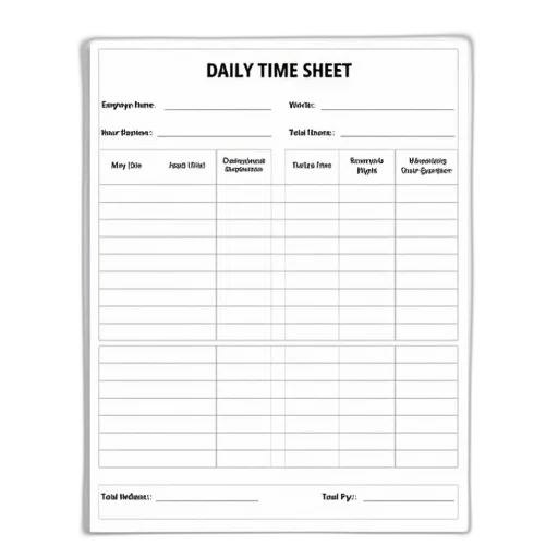 blank, daily, time, sheet, various, columns, sections, recording transparent PNG cut-out
