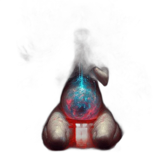 bottle, robot, creature, mask, concept art, 3d render, watercolor, photorealistic transparent PNG cut-out