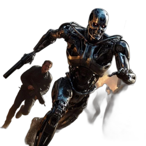 robot, concept art, 3d render, comic book art, cyberpunk, sci-fi, scene, massive transparent PNG cut-out