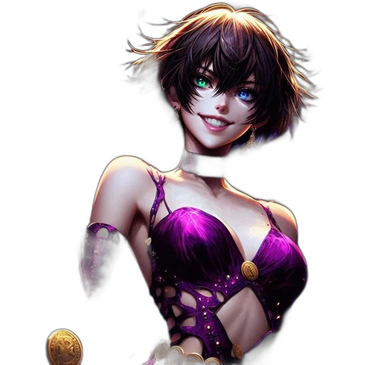 dress, mask, concept art, fantasy art, comic book art, anime, dark, animated transparent PNG cut-out