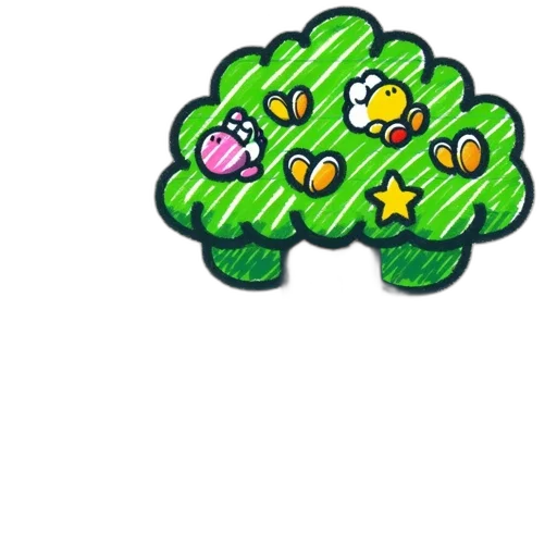 tree, crown, flower, creature, pixel art, concept art, fantasy art, 3d render transparent PNG cut-out