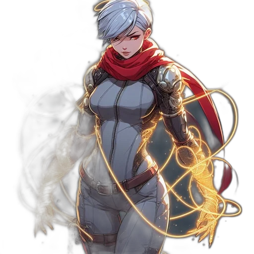weapon, staff, sword, jacket, concept art, comic book art, anime, fantasy art transparent PNG cut-out