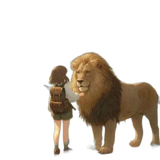 animal, hair, creature, crown, concept art, 3d render, fantasy art, photorealistic transparent PNG cut-out