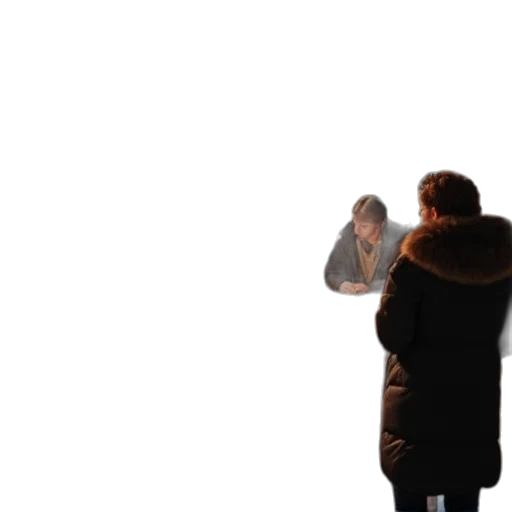 jacket, staff, umbrella, robot transparent PNG cut-out