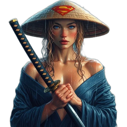 sword, staff, weapon, umbrella, fantasy art, comic book art, oil painting, photorealistic transparent PNG cut-out