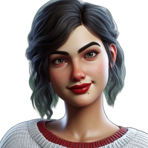 face, staff, jewelry, concept art, fantasy art, photorealistic, 3d render, dark transparent PNG cut-out