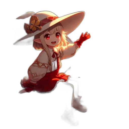 hat, staff, weapon, sword, anime, concept art, fantasy art, pixel art transparent PNG cut-out