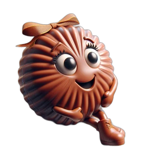 creature, animal, food, hair, 3d render, concept art, photorealistic, round transparent PNG cut-out