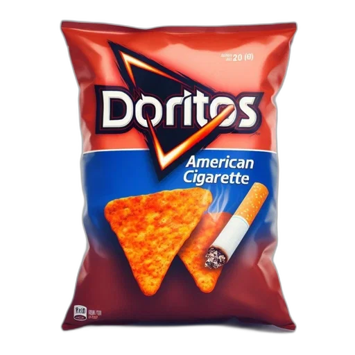 food, weapon, jacket, animal, 3d render, photorealistic, humorous, doritos transparent PNG cut-out