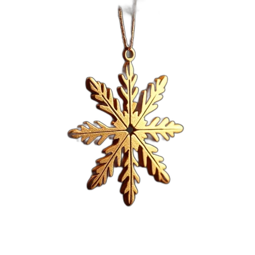 jewelry, crown, staff, 3d render, golden, christmas, snowflake, hanging transparent PNG cut-out