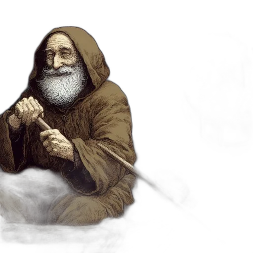 staff, sword, fantasy art, concept art, photorealistic, comic book art, old, man transparent PNG cut-out