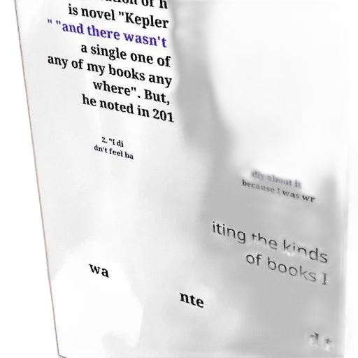 quote, person, discussing, their, novel, kepler, satisfaction, writing transparent PNG cut-out