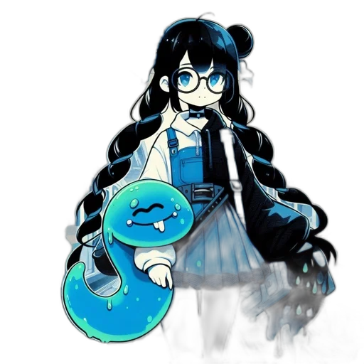 staff, dragon, creature, dress, pixel art, concept art, anime, fantasy art transparent PNG cut-out