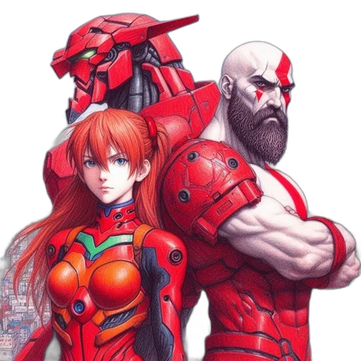 robot, concept art, comic book art, anime transparent PNG cut-out