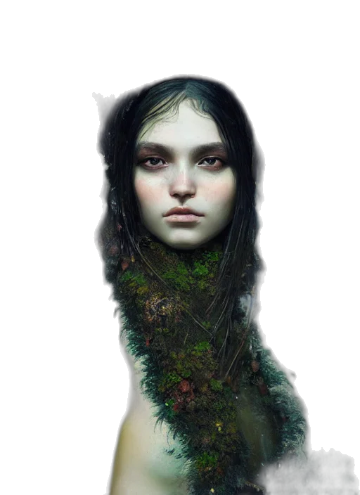 face, creature, hair, mask transparent PNG cut-out