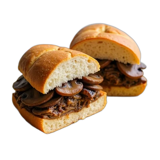 food, animal, photorealistic, 3d render, close-up, view, sandwich, meat transparent PNG cut-out