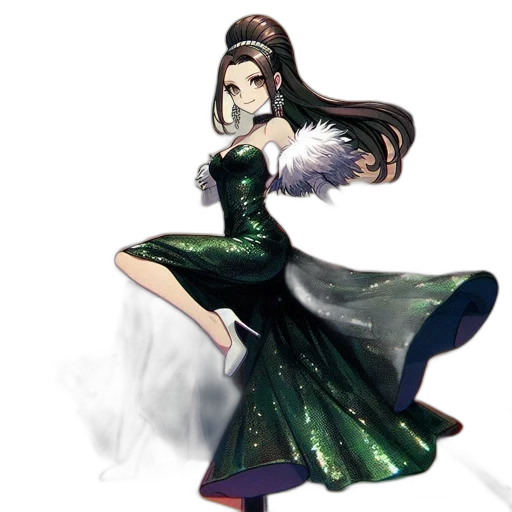 dress, crown, staff, concept art, fantasy art, watercolor, pixel art, green transparent PNG cut-out