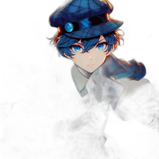 hat, staff, weapon, mask, pixel art, anime, watercolor, concept art transparent PNG cut-out