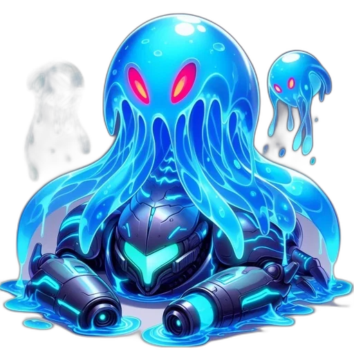 creature, mask, animal, concept art, pixel art, fantasy art, 3d render, underwater transparent PNG cut-out