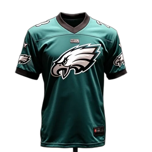 green, philadelphia, eagles, jersey, display, museum transparent PNG cut-out