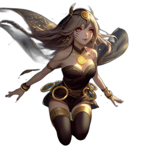weapon, staff, fantasy art, concept art, pixel art, anime, golden, dark transparent PNG cut-out