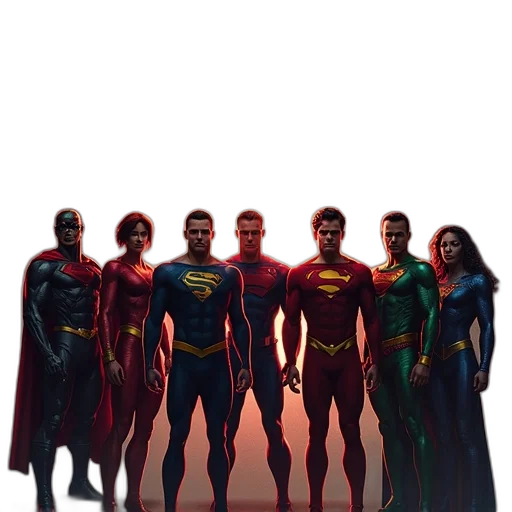 comic book art, concept art, pixel art, 3d render, first, image, depicts, group transparent PNG cut-out