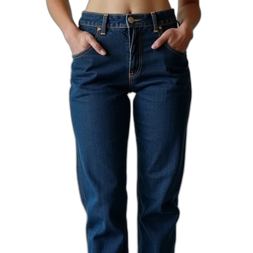 jacket, 3d render, navy, jeans transparent PNG cut-out