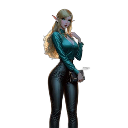 staff, dress, concept art, fantasy art, 3d render, pixel art, green, dark transparent PNG cut-out