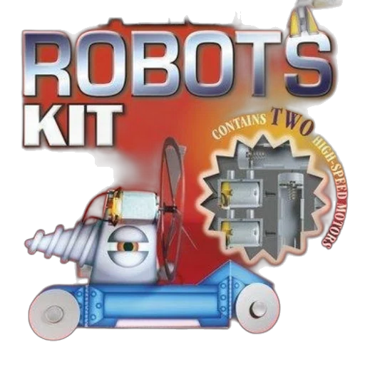robot, vibrant, poster, alien, robots, kit, featuring, blue transparent PNG cut-out