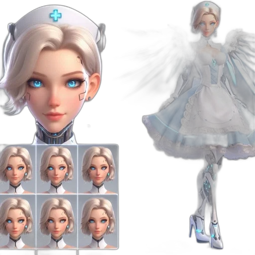 dress, concept art, fantasy art, 3d render, photorealistic, pastel, blue, monochrome transparent PNG cut-out