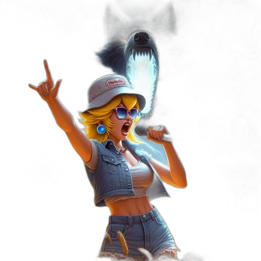 hat, creature, weapon, staff, concept art, fantasy art, comic book art, 3d render transparent PNG cut-out