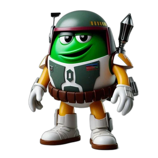robot, staff, weapon, animal, 3d render, concept art, photorealistic, outer space transparent PNG cut-out