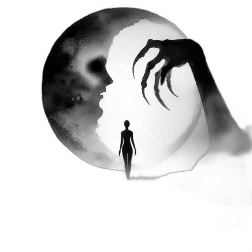 mask, creature, face, concept art, fantasy art, comic book art, photorealistic, outer space transparent PNG cut-out