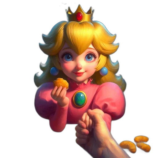 crown, staff, dress, jewelry, 3d render, concept art, pixel art, fantasy art transparent PNG cut-out