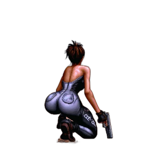robot, weapon, jacket, concept art, pixel art, cyberpunk, photorealistic, war-torn transparent PNG cut-out