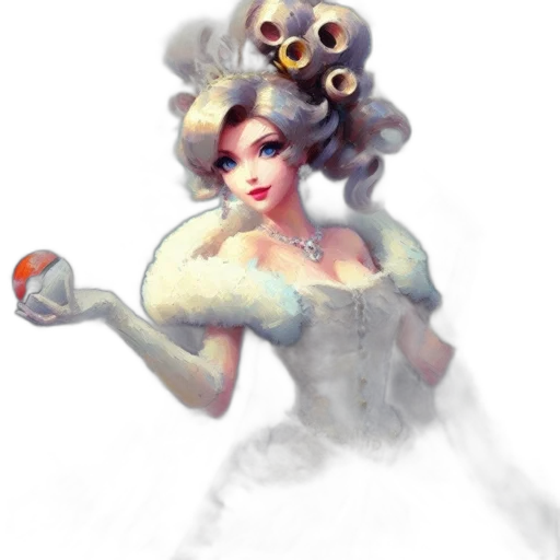 staff, dress, crown, weapon, concept art, fantasy art, pixel art, 3d render transparent PNG cut-out