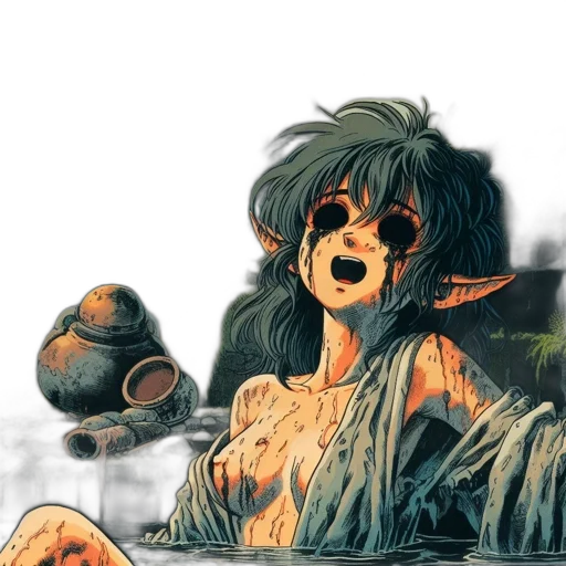 creature, concept art, comic book art, fantasy art, watercolor, underwater, fire, forest transparent PNG cut-out