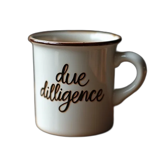 mug, words, due, diligence transparent PNG cut-out