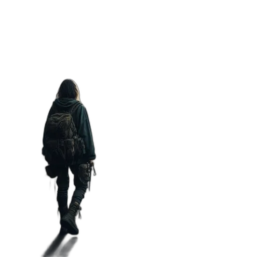 jacket, weapon, concept art, cyberpunk, 3d render, pixel art, fog, outer space transparent PNG cut-out