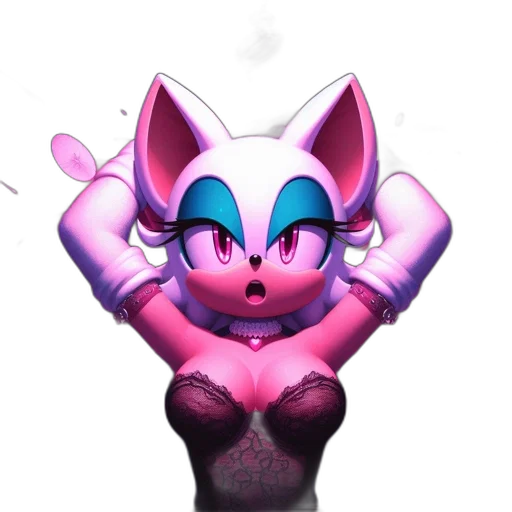 creature, animal, mask, staff, 3d render, concept art, pixel art, vaporwave transparent PNG cut-out
