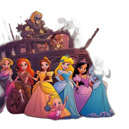 dress, crown, concept art, fantasy art, comic book art, fire, snow, post-apocalyptic transparent PNG cut-out