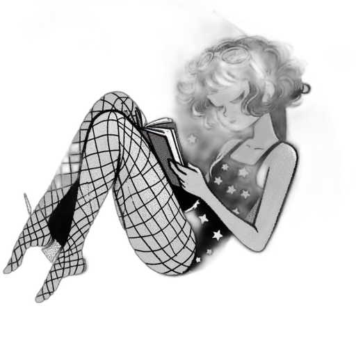 dress, hair, shoes, comic book art, cartoon, pencil sketch, concept art, neon lights transparent PNG cut-out