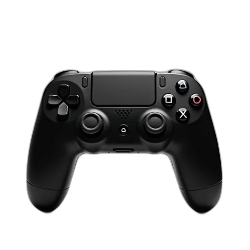 weapon, 3d render, front, black transparent PNG cut-out