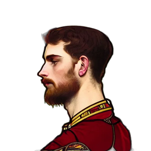 crown, staff, face, photorealistic transparent PNG cut-out