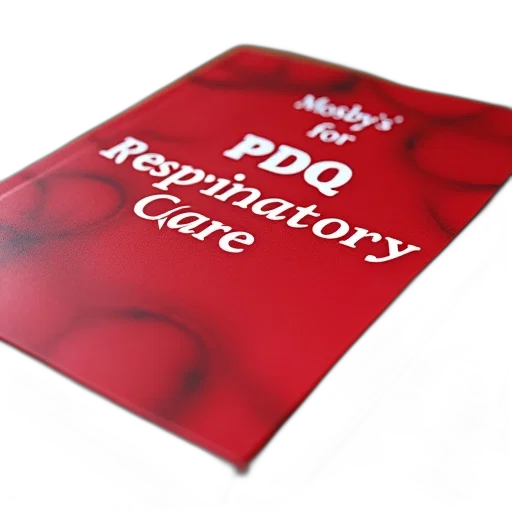 photorealistic, book, red, cover, mosby, pdq, respiratory, care transparent PNG cut-out