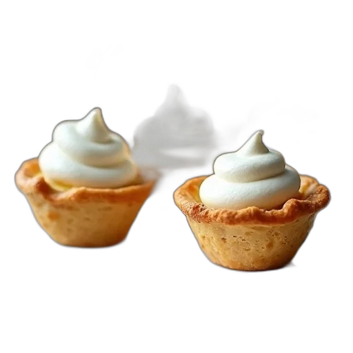 food, crown, photorealistic, 3d render, plate, three, mini, pies transparent PNG cut-out