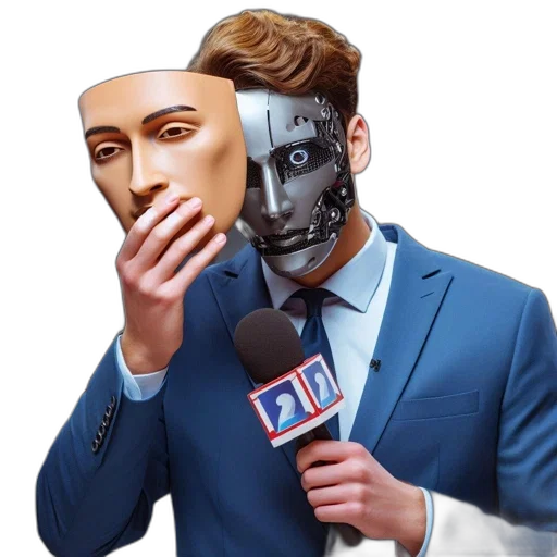 robot, mask, face, cyberpunk, cartoon, concept art, vaporwave, man transparent PNG cut-out
