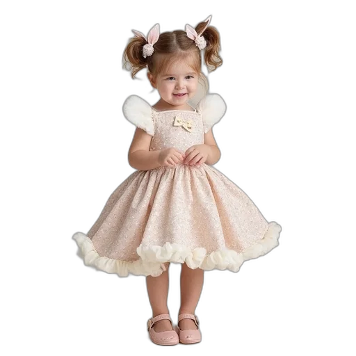 dress, photorealistic, adorable, bunny transparent PNG cut-out