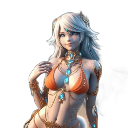 robot, jewelry, dress, staff, fantasy art, concept art, anime, pixel art transparent PNG cut-out